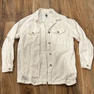 H&M white Button-Up Jacket